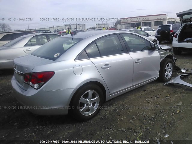 1G1PC5SB5E7128730 - 2014 CHEVROLET CRUZE LT SILVER photo 4