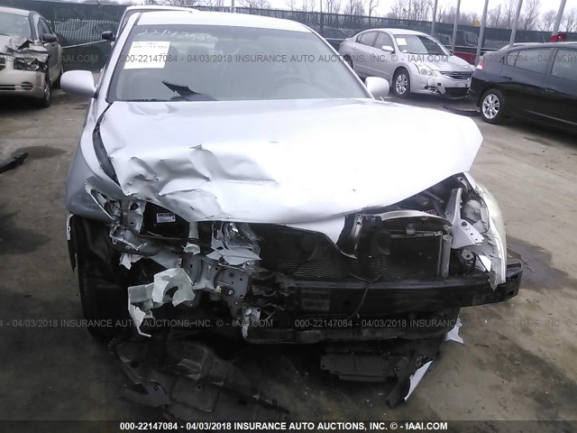 4T1BE46K08U221186 - 2008 TOYOTA CAMRY CE/LE/XLE/SE SILVER photo 6