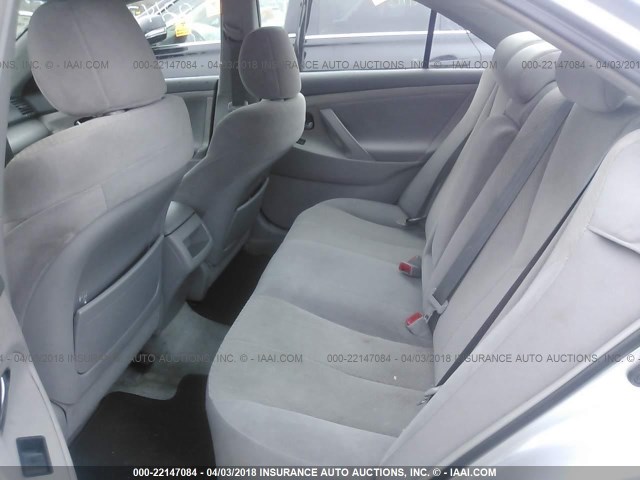4T1BE46K08U221186 - 2008 TOYOTA CAMRY CE/LE/XLE/SE SILVER photo 8