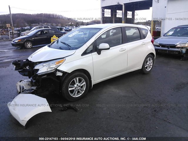 3N1CE2CP6EL426467 - 2014 NISSAN VERSA NOTE S/S PLUS/SV/SL WHITE photo 2
