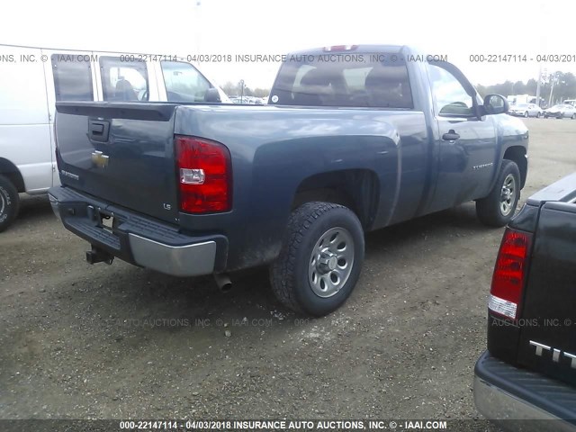 1GCEC14X87Z638870 - 2007 CHEVROLET SILVERADO C1500 CLASSIC BLUE photo 4