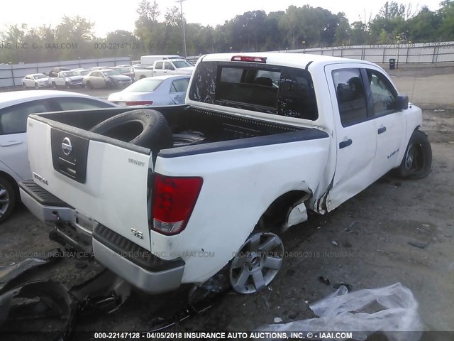 1N6AA07D08N325253 - 2008 NISSAN TITAN XE/SE/LE WHITE photo 4