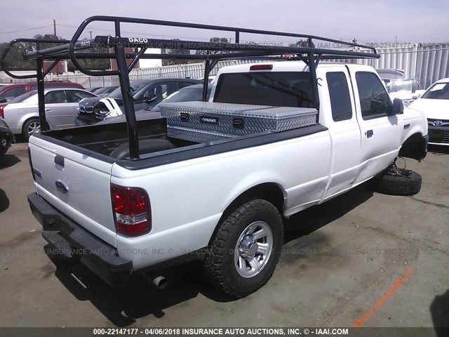 1FTZR14U78PA87205 - 2008 FORD RANGER SUPER CAB WHITE photo 4