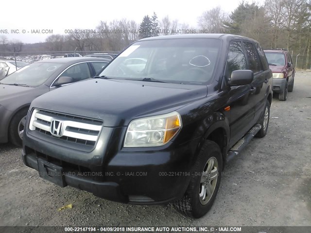 5FNYF28186B001434 - 2006 HONDA PILOT LX BLACK photo 6