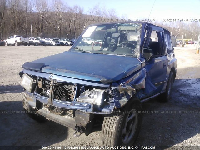 2CNBJ1869S6912880 - 1995 GEO TRACKER BLUE photo 6