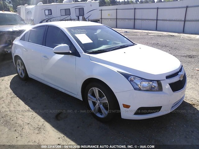 1G1PE5SB6E7334570 - 2014 CHEVROLET CRUZE LT WHITE photo 1