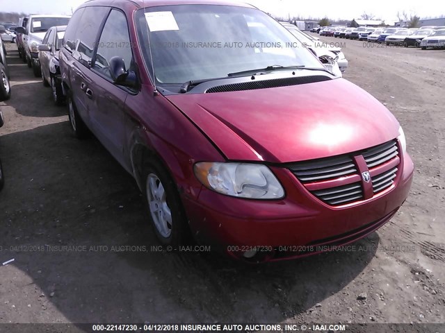 2D4GP44L77R186967 - 2007 DODGE GRAND CARAVAN SXT RED photo 1