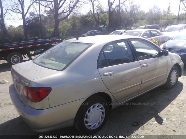 2T1BR32E97C730028 - 2007 TOYOTA COROLLA CE/LE/S GOLD photo 4