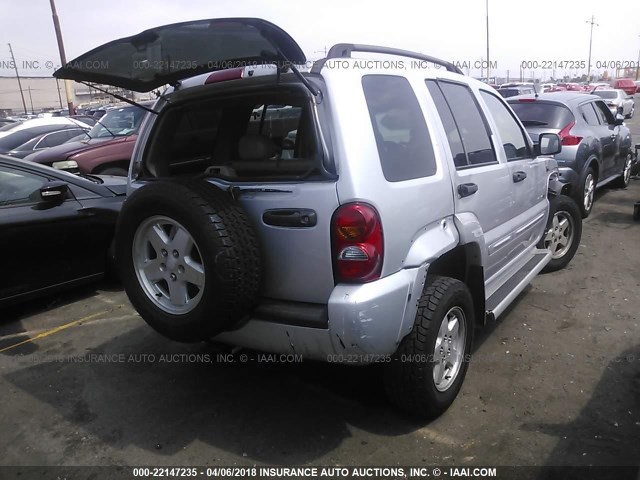 1J4GK58K52W178637 - 2002 JEEP LIBERTY LIMITED SILVER photo 4