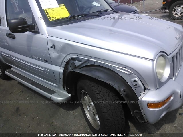 1J4GK58K52W178637 - 2002 JEEP LIBERTY LIMITED SILVER photo 6