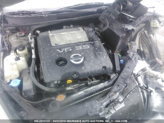 1N4BA41E38C833170 - 2008 NISSAN MAXIMA SE/SL SILVER photo 10