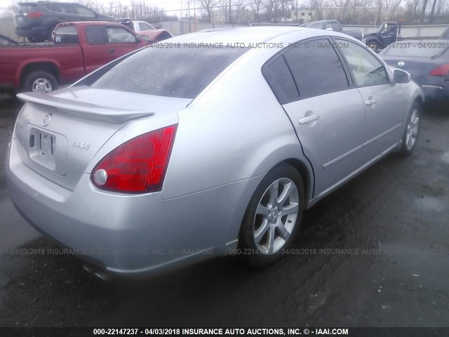 1N4BA41E38C833170 - 2008 NISSAN MAXIMA SE/SL SILVER photo 4