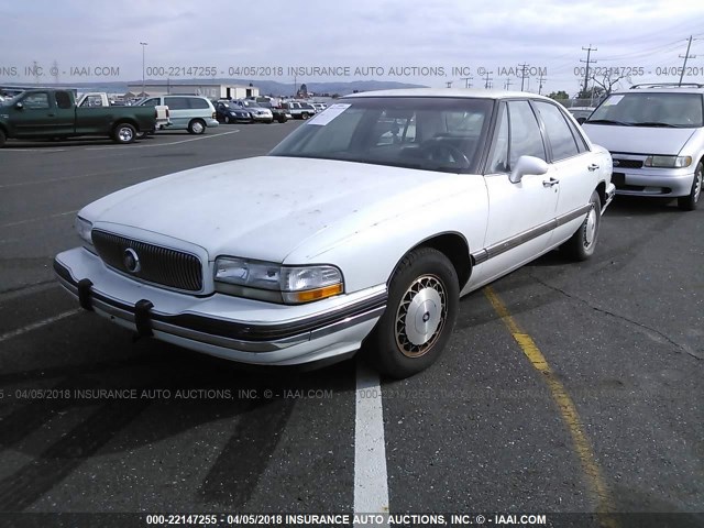 1G4HP52L2SH502222 - 1995 BUICK LESABRE CUSTOM WHITE photo 2