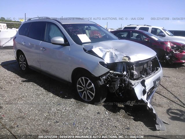 5N1AR2MN1GC646678 - 2016 NISSAN PATHFINDER S/SV/SL/PLATINUM SILVER photo 1