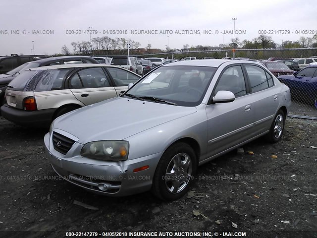 KMHDN46D75U164720 - 2005 HYUNDAI ELANTRA GLS/GT SILVER photo 2