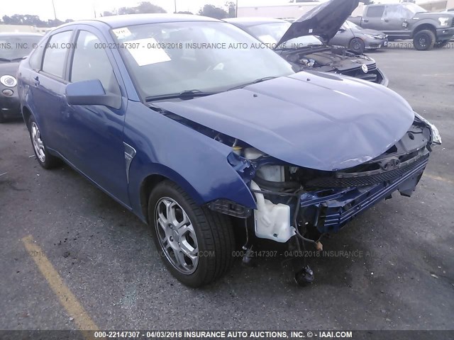 1FAHP35N98W186933 - 2008 FORD FOCUS SE/SEL/SES BLUE photo 1