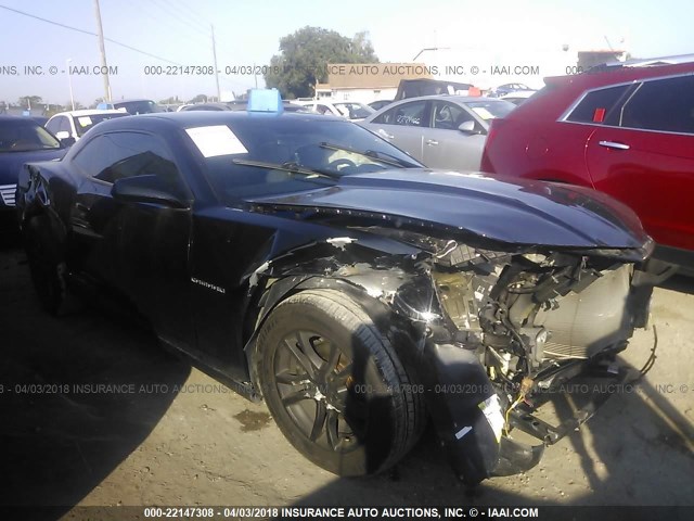 2G1FA1E32E9303206 - 2014 CHEVROLET CAMARO LS BLACK photo 1