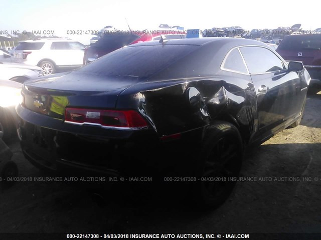 2G1FA1E32E9303206 - 2014 CHEVROLET CAMARO LS BLACK photo 4