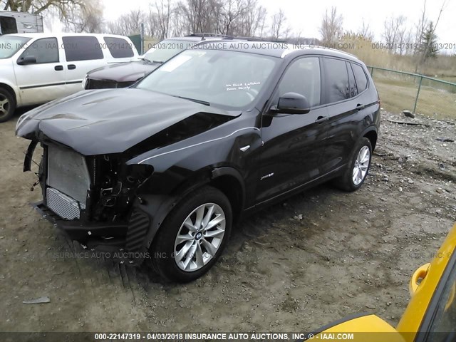 5UXWX9C53G0D64748 - 2016 BMW X3 XDRIVE28I BLACK photo 2