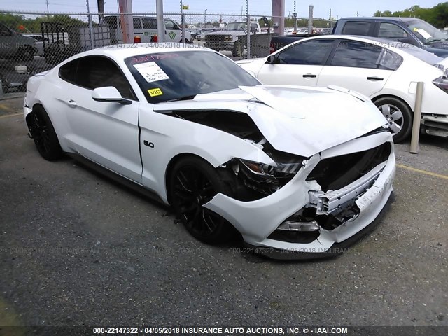 1FA6P8CF9H5212453 - 2017 FORD MUSTANG GT WHITE photo 1