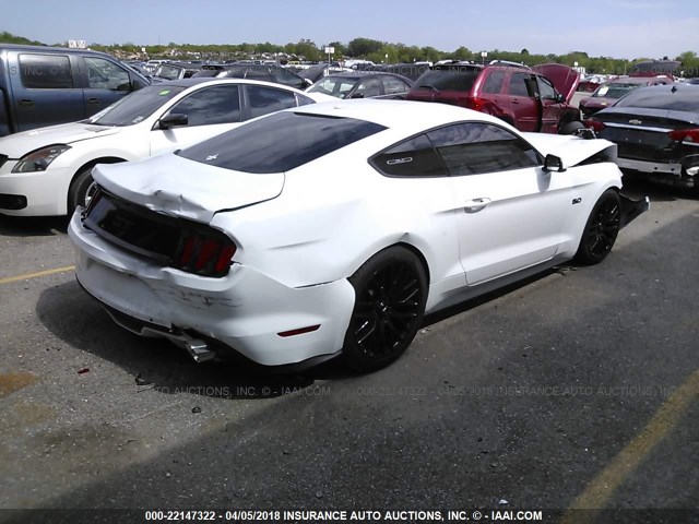 1FA6P8CF9H5212453 - 2017 FORD MUSTANG GT WHITE photo 4