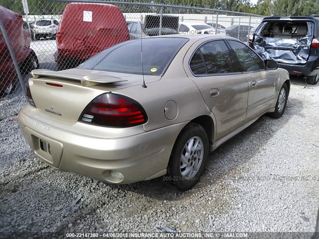 1G2NF52E34M672180 - 2004 PONTIAC GRAND AM SE1 GOLD photo 4