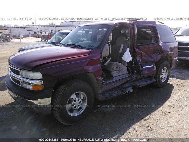 1GNEC13T62J232390 - 2002 CHEVROLET TAHOE C1500 MAROON photo 2