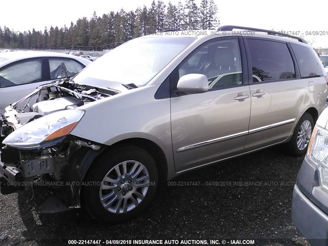 5TDBK22C49S022387 - 2009 TOYOTA SIENNA XLE/XLE LIMITED GOLD photo 2