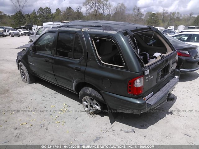 4S2CK58Y944304056 - 2004 ISUZU RODEO S GREEN photo 3