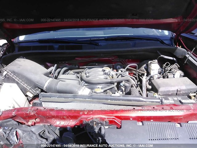 5TFRY5F19FX175697 - 2015 TOYOTA TUNDRA DOUBLE CAB SR/SR5 RED photo 10