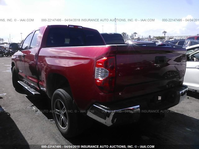 5TFRY5F19FX175697 - 2015 TOYOTA TUNDRA DOUBLE CAB SR/SR5 RED photo 3