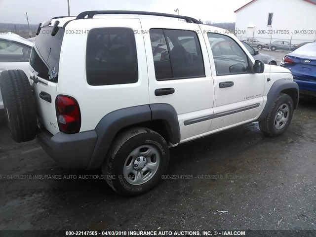 1J4GL48K12W277947 - 2002 JEEP LIBERTY SPORT 白色 照片 4