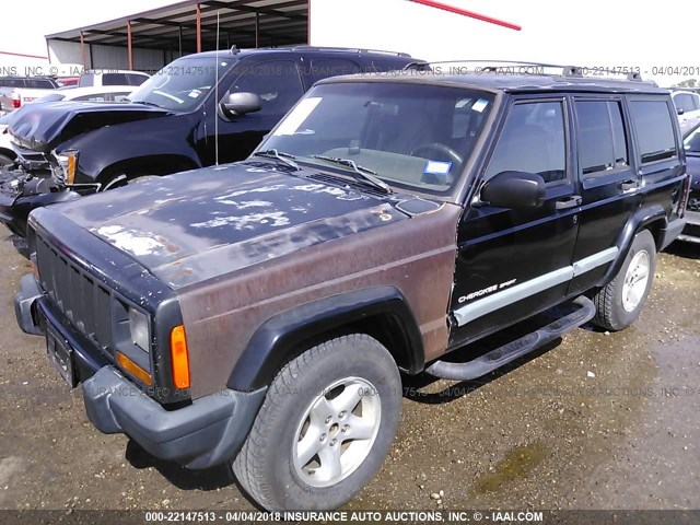 1J4FT68S4XL524992 - 1999 JEEP CHEROKEE SPORT/CLASSIC BLACK photo 2