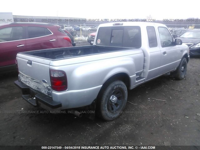 1FTYR14U72PA74554 - 2002 FORD RANGER SUPER CAB SILVER photo 4