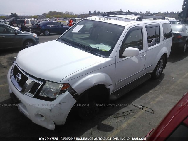 5N1BR1NB5AC614245 - 2010 NISSAN PATHFINDER LE WHITE photo 2