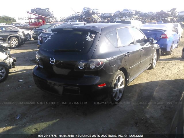 JM1BK343981866181 - 2008 MAZDA 3 HATCHBACK BLACK photo 4