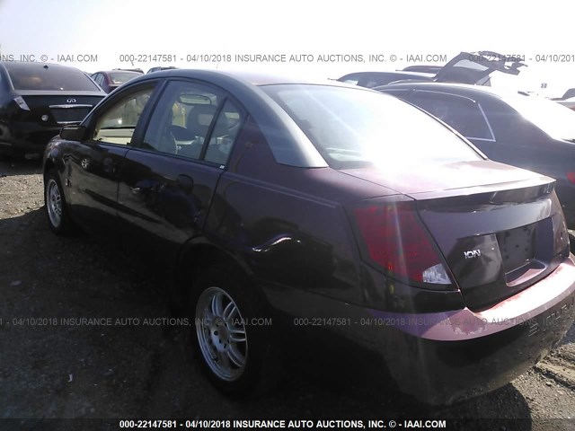 1G8AJ52F63Z102140 - 2003 SATURN ION LEVEL 2 RED photo 3