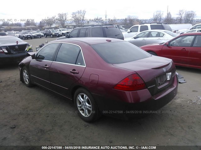 JHMCM56846C010158 - 2006 HONDA ACCORD EX RED photo 3