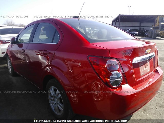 1G1JC5SH4F4213748 - 2015 CHEVROLET SONIC LT RED photo 3