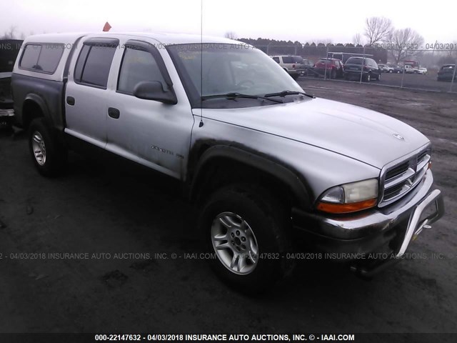 1B7GG2AN11S224156 - 2001 DODGE DAKOTA QUAD SILVER photo 1