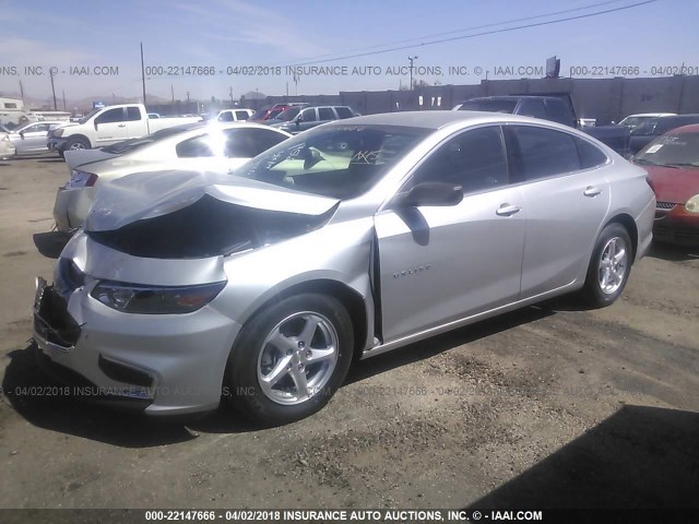 1G1ZB5ST1JF115364 - 2018 CHEVROLET MALIBU LS Gümüş foto 2
