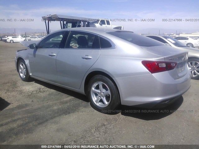 1G1ZB5ST1JF115364 - 2018 CHEVROLET MALIBU LS Gümüş foto 3