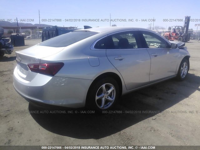 1G1ZB5ST1JF115364 - 2018 CHEVROLET MALIBU LS Gümüş foto 4