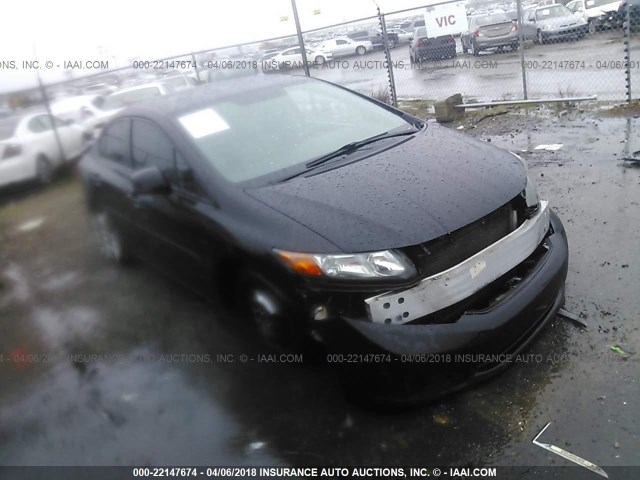 19XFB2F93CE337733 - 2012 HONDA CIVIC EXL BLACK photo 1