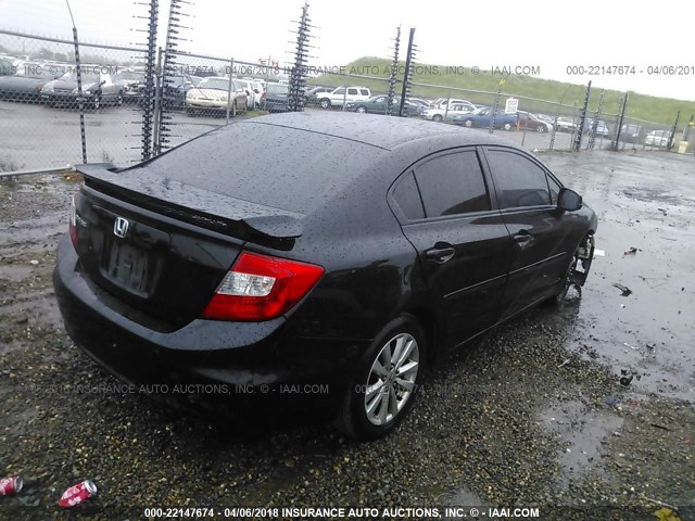 19XFB2F93CE337733 - 2012 HONDA CIVIC EXL BLACK photo 4