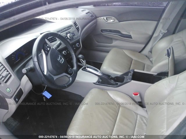 19XFB2F93CE337733 - 2012 HONDA CIVIC EXL BLACK photo 5
