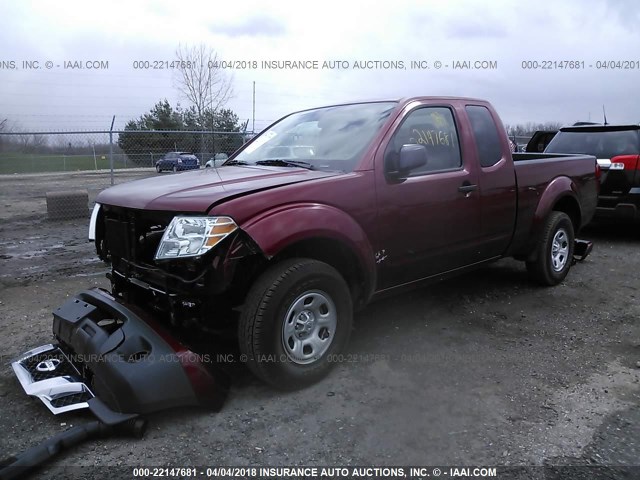 1N6BD0CTXHN767207 - 2017 NISSAN FRONTIER S/SV RED photo 2