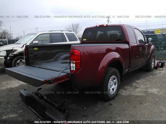 1N6BD0CTXHN767207 - 2017 NISSAN FRONTIER S/SV RED photo 4