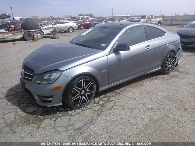 WDDGJ4HB3EG254492 - 2014 MERCEDES-BENZ C 250 SILVER photo 2