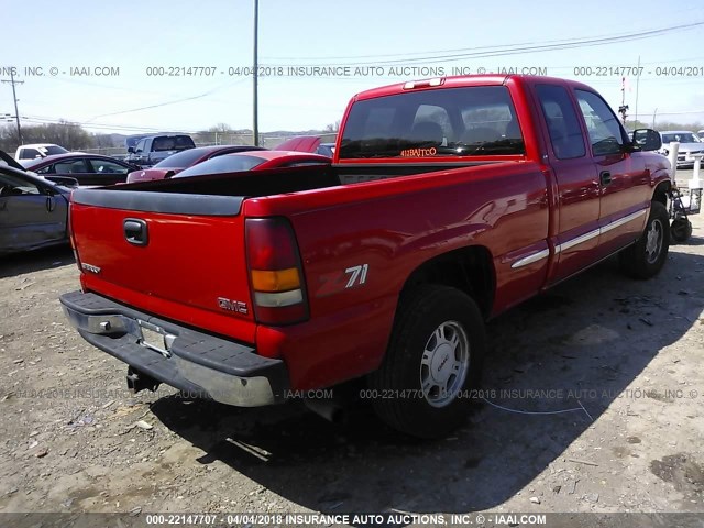 1GTEK19T2YE198629 - 2000 GMC NEW SIERRA K1500 RED photo 4